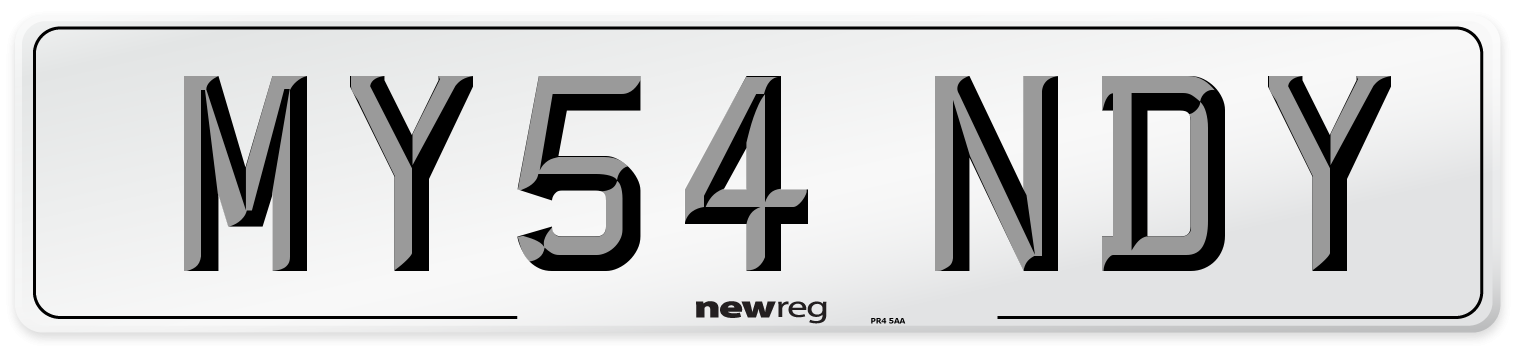 MY54 NDY Number Plate from New Reg